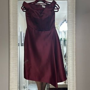 Alexander McQueen Burgundy silk dress, size small/Medium